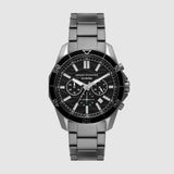 Spencer Men Quartz Black Dial Chronograph Stainless Steel Watch AX1959