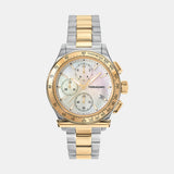 Kw-1927 Chrono Lady 38Mm- Unisex Quartz White Dial Chronograph Stainless Steel Watch SFKW00323