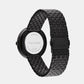 Twisted Bezel Women Quartz Black Dial Analog Stainless Steel Watch 25100039