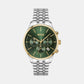 Avery Men Quartz Green Dial Chronograph Stainless Steel Watch 1514159