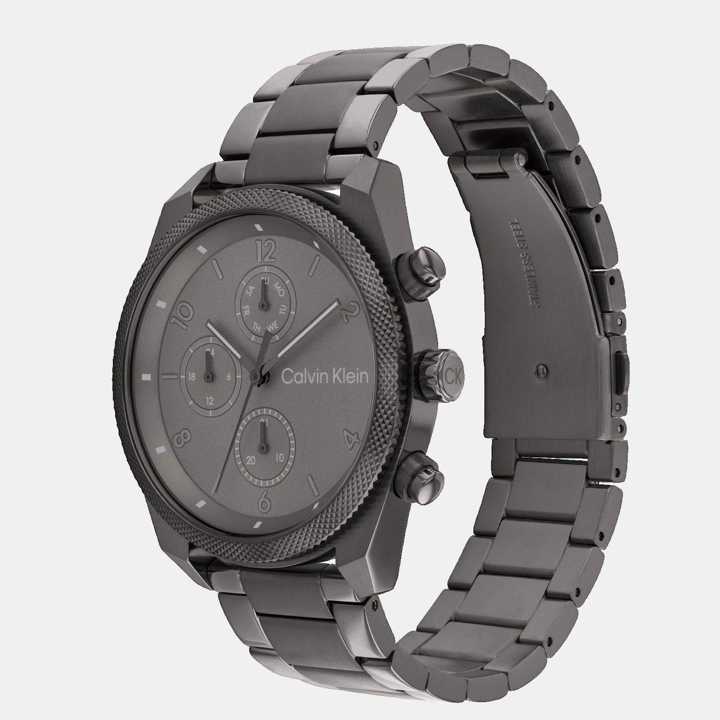 Impact Men Quartz Grey Dial Chronograph Stainless Steel Watch 25200462