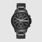 Hampton Men Quartz Black Dial Chronograph Stainless Steel Watch AX2454