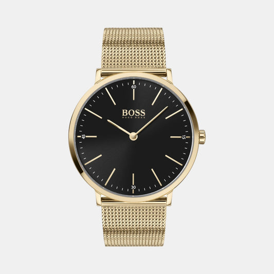 Horizon Men Quartz Black Dial Analog Stainless Steel Watch 1513735