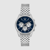 Antonio Men Quartz Blue Dial Chronograph Stainless Steel Watch AR11582