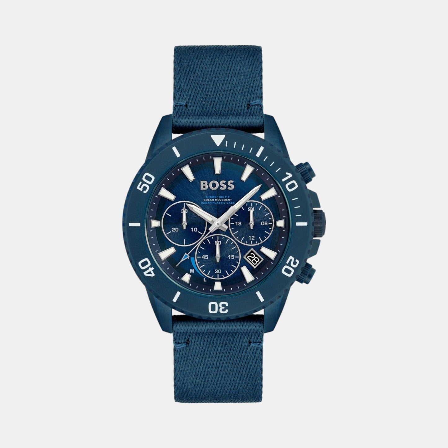 Admiral Men Solar Blue Dial Chronograph Stainless Steel Watch 1513919