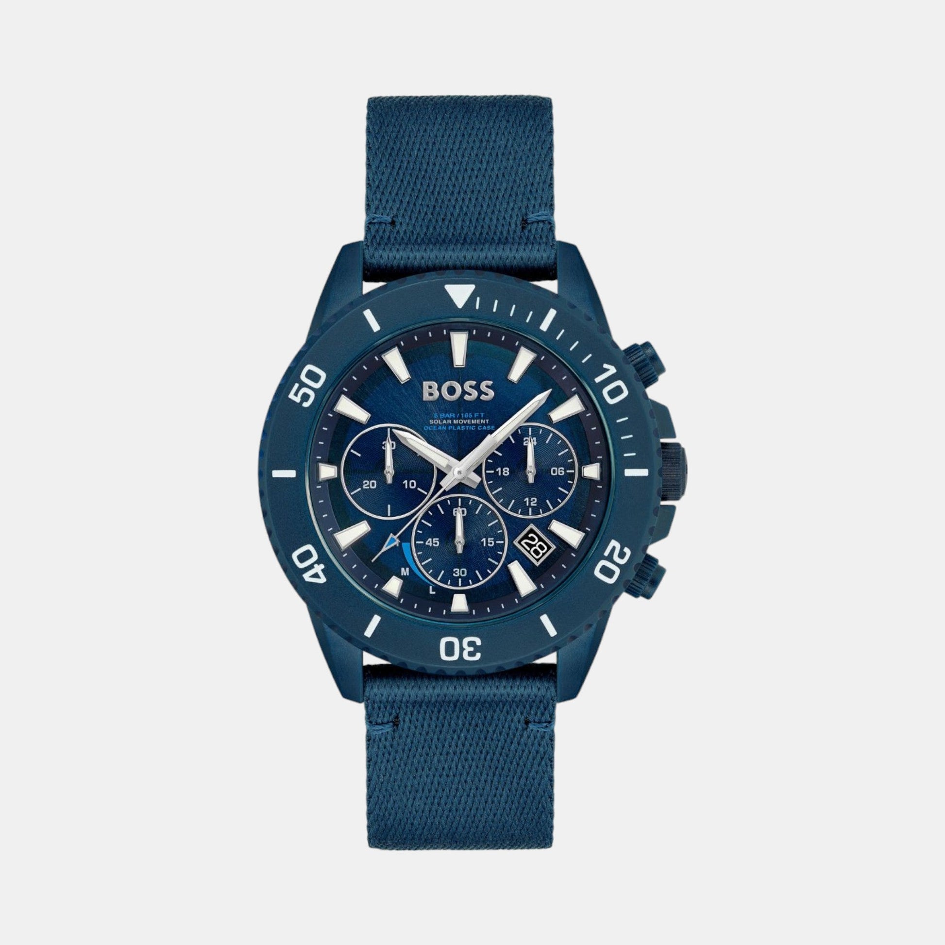 Admiral Men Solar Blue Dial Chronograph Stainless Steel Watch 1513919