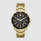 Spencer Men Quartz Black Dial Chronograph Stainless Steel Watch AX1958