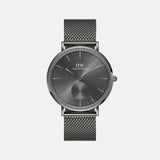 Classic Men Quartz Grey Dial Analog Stainless Steel Watch DW00100712K