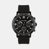 Gauge Men Quartz Black Dial Chronograph Leather Watch 25200461