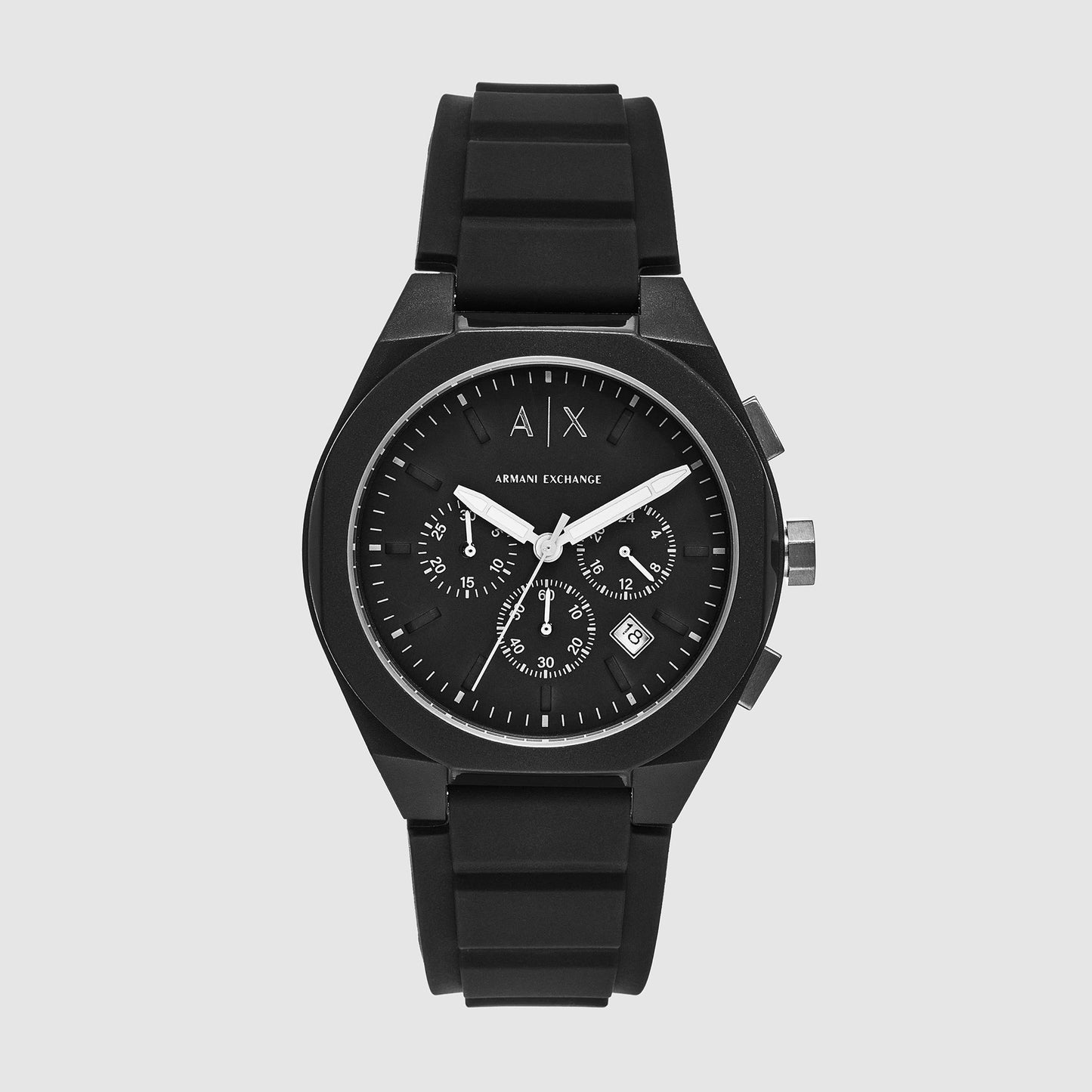 Rafael Men Quartz Black Dial Chronograph Silicone Watch AX4161