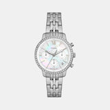 Neutra Women Quartz White Dial Chronograph Stainless Steel Watch ES5357