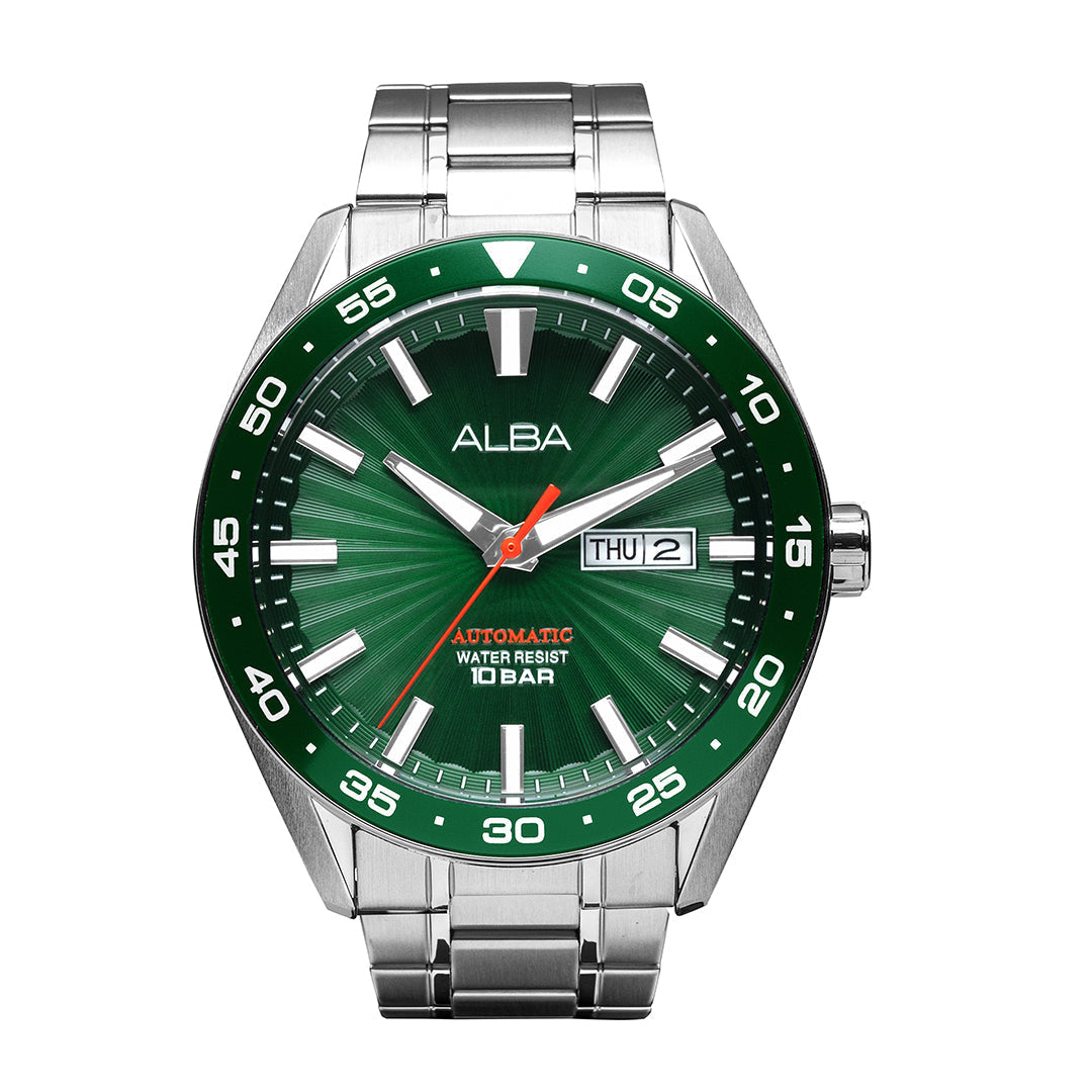 A3B007X1 Green Patterned Dial Automatic Watch