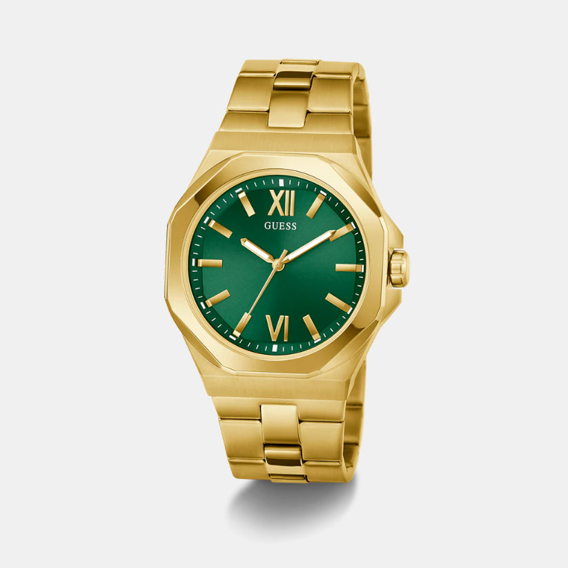 Gd Emperor Men Quartz Green Dial Analog Stainless Steel GW0849G2