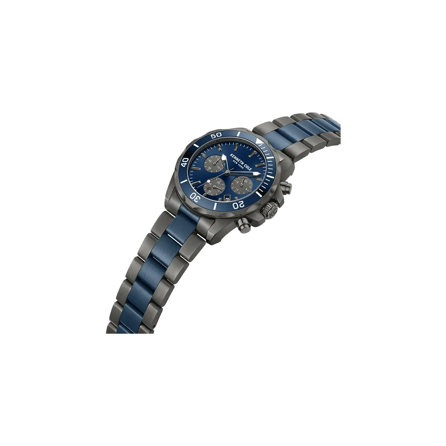 Kenneth Cole Quartz Chronograph Blue dial Stainless Steel Strap Watch for Men