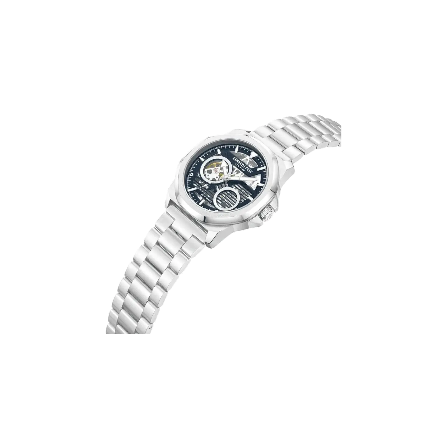 Kenneth Cole Automatic Blue dial Stainless Steel Strap Watch for Men