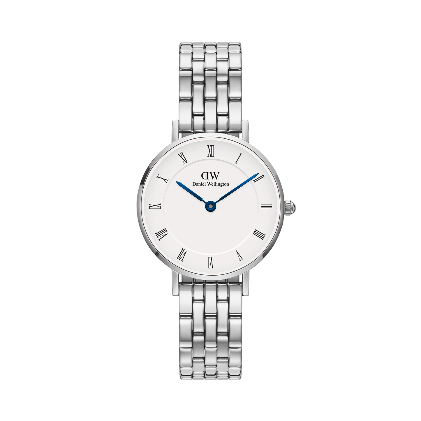Petite Roman Numerals 5-Link Silver