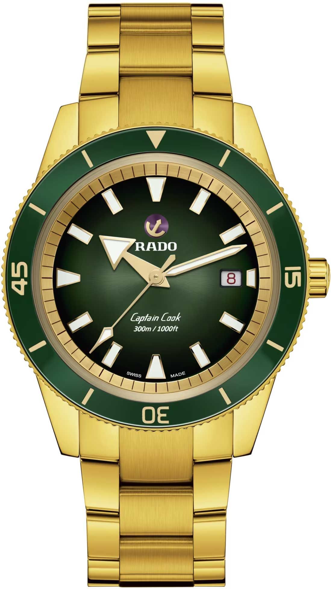 Rado Captain Cook Automatic Men Watches in Round case & Green Dial R32136323