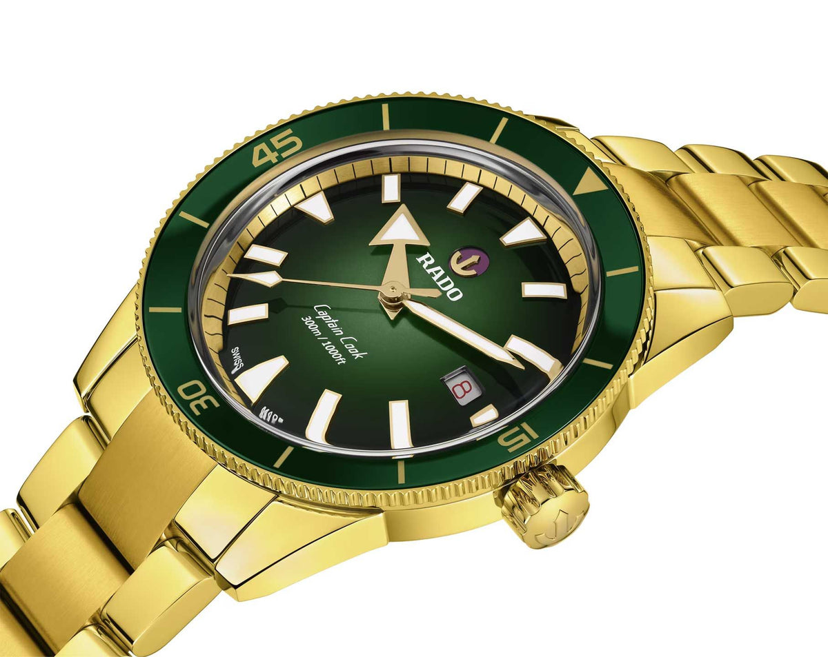 Rado Captain Cook Automatic Men Watches in Round case & Green Dial R32136323