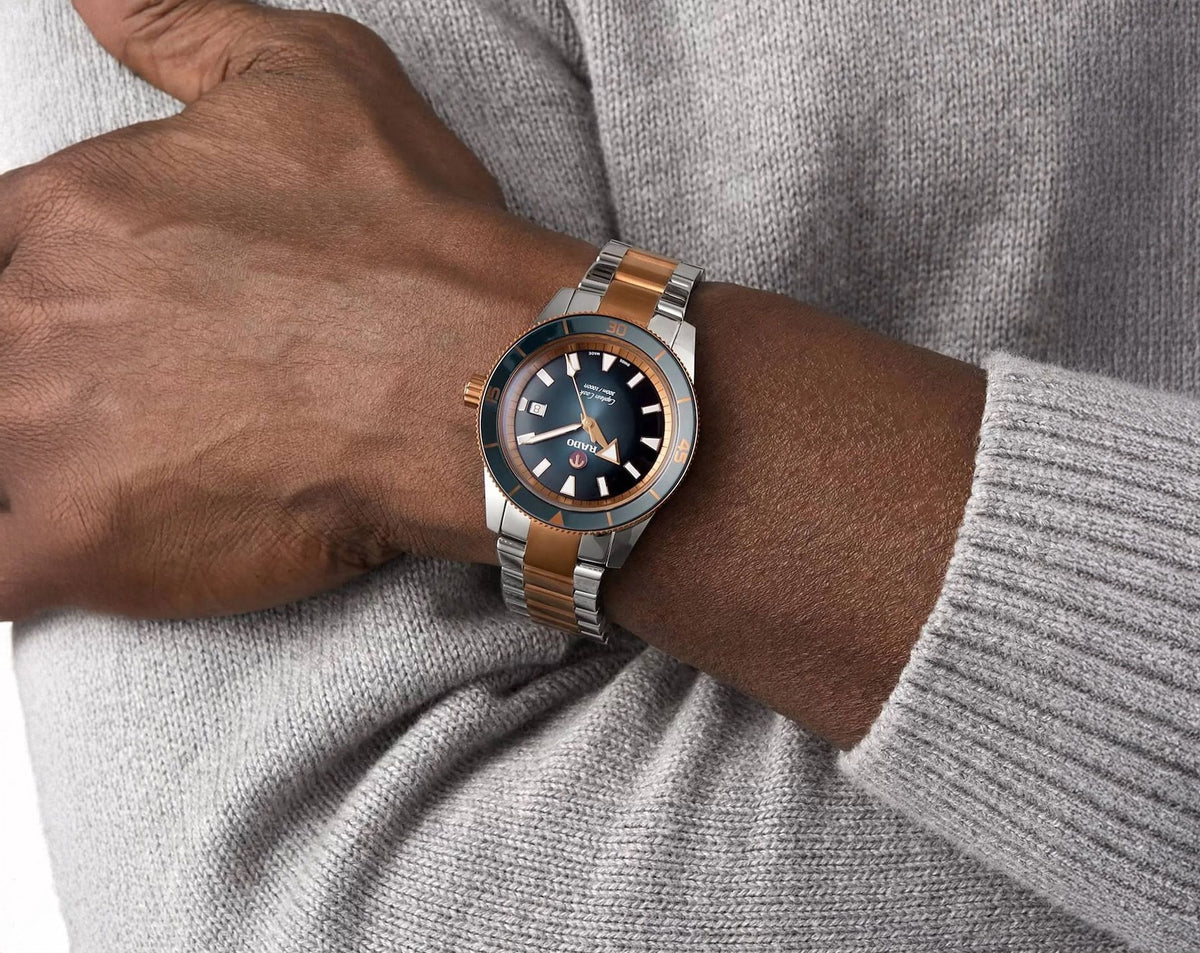 Rado Captain Cook Automatic Men Watches in Round case & Blue Dial R32137203