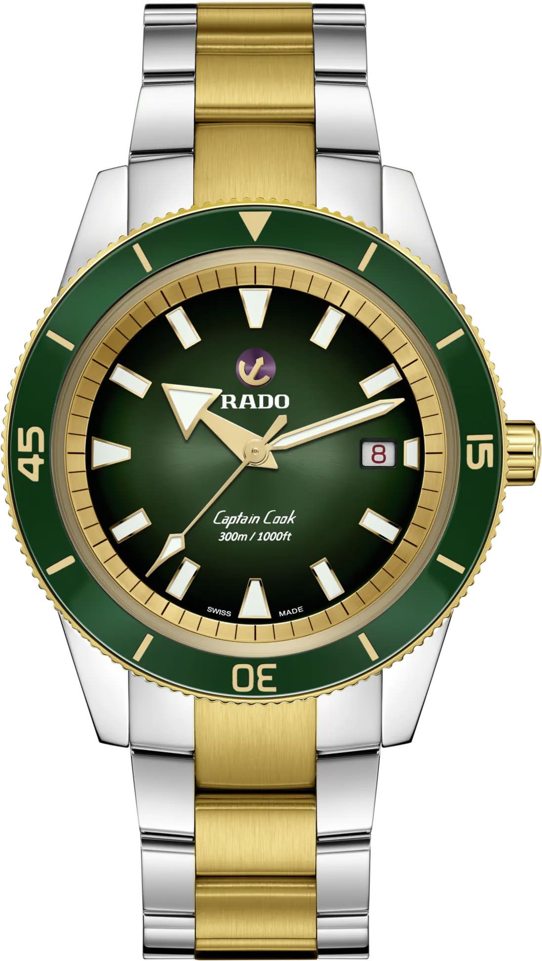 Rado Captain Cook Automatic Men Watches in Round case & Green Dial R32138303