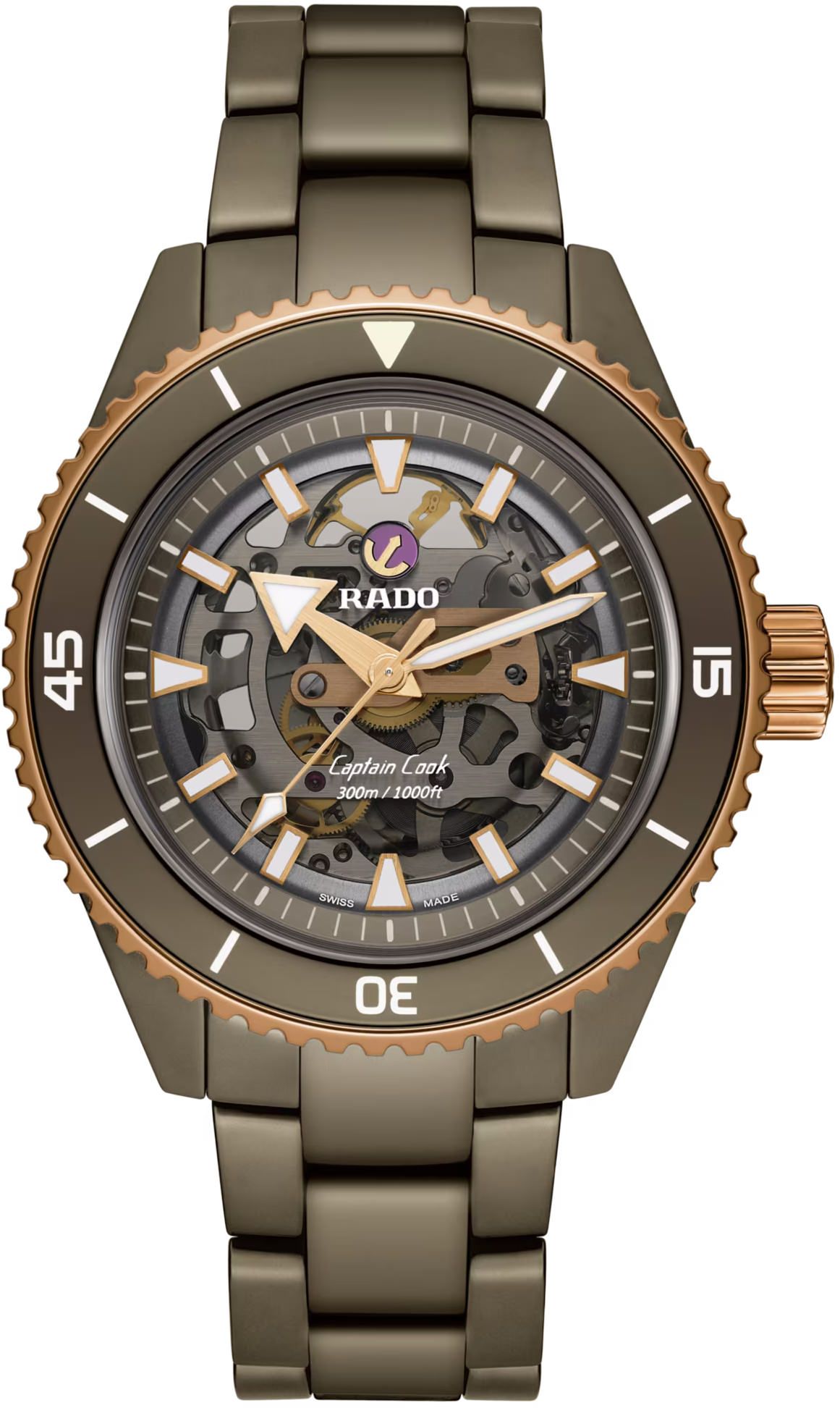 Rado Captain Cook Automatic Men Watches in Round case & Grey Dial R32150162