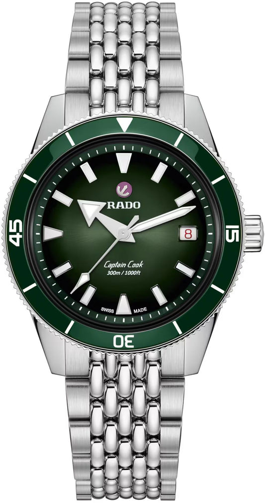Rado Captain Cook Automatic Women Watches in Round case & Green Dial R32223313