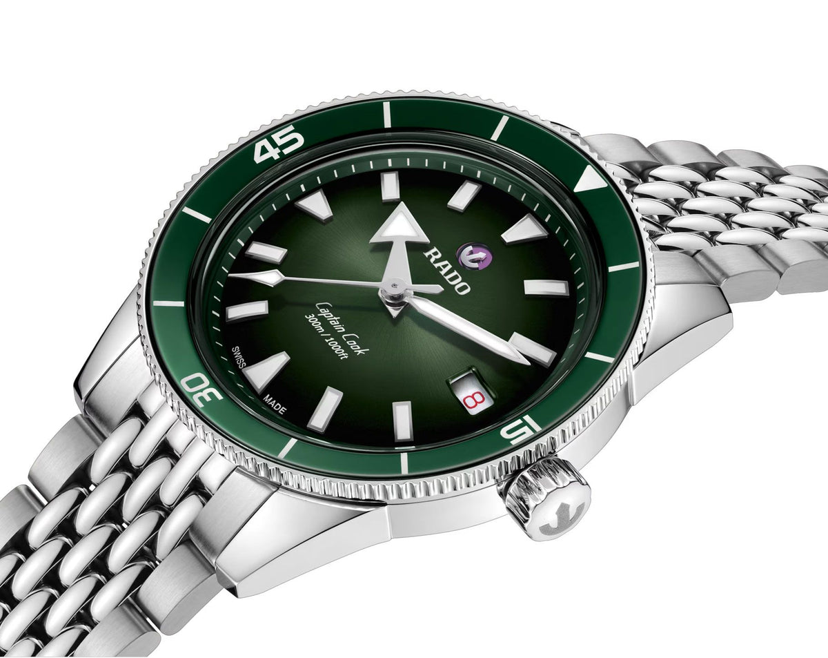 Rado Captain Cook Automatic Women Watches in Round case & Green Dial R32223313