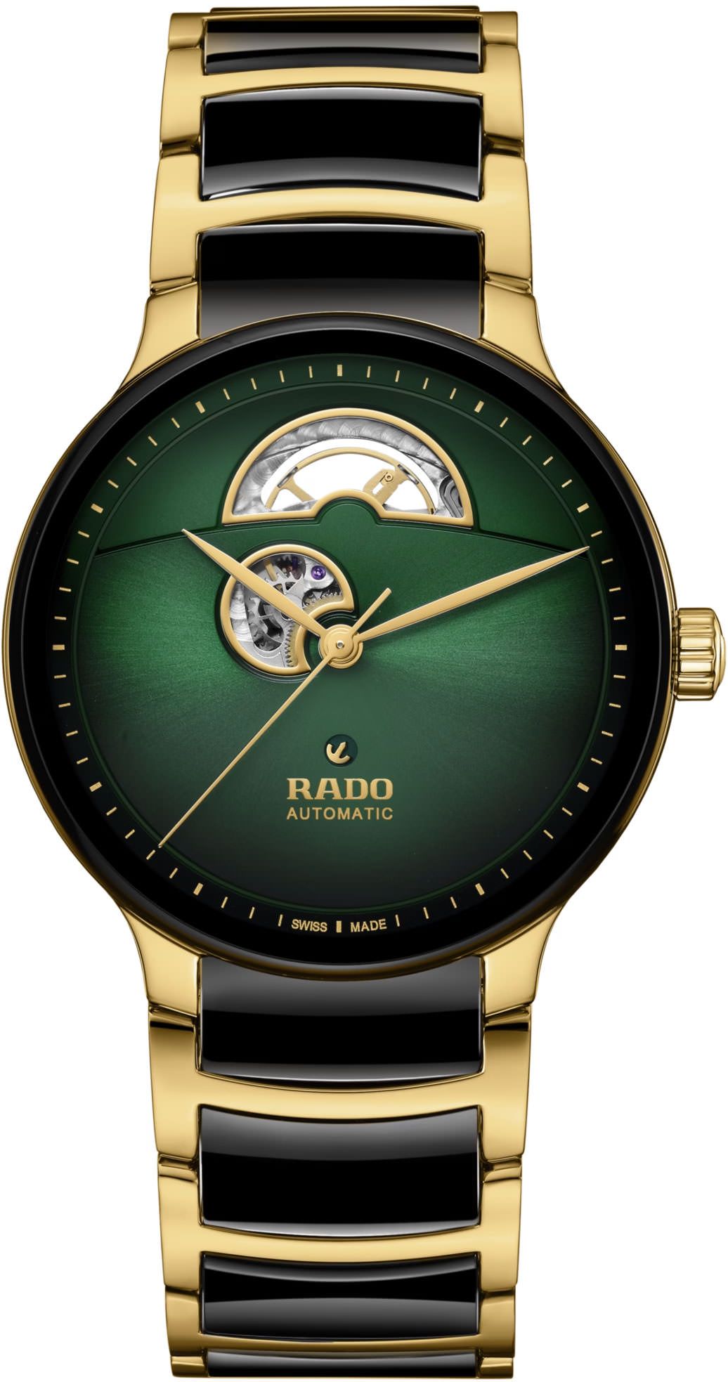 Rado Centrix Automatic Unisex Watches in Round case & Green Dial R30008302