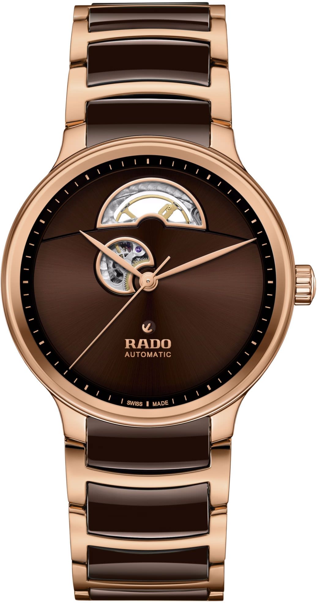 Rado Centrix Automatic Unisex Watches in Round case & Brown Dial R30013302