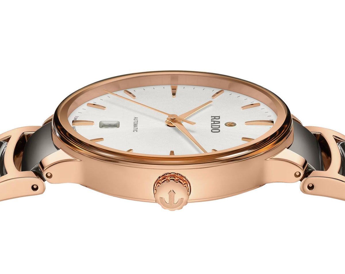 Rado Centrix Automatic Unisex Watches in Round case & White Dial R30017012