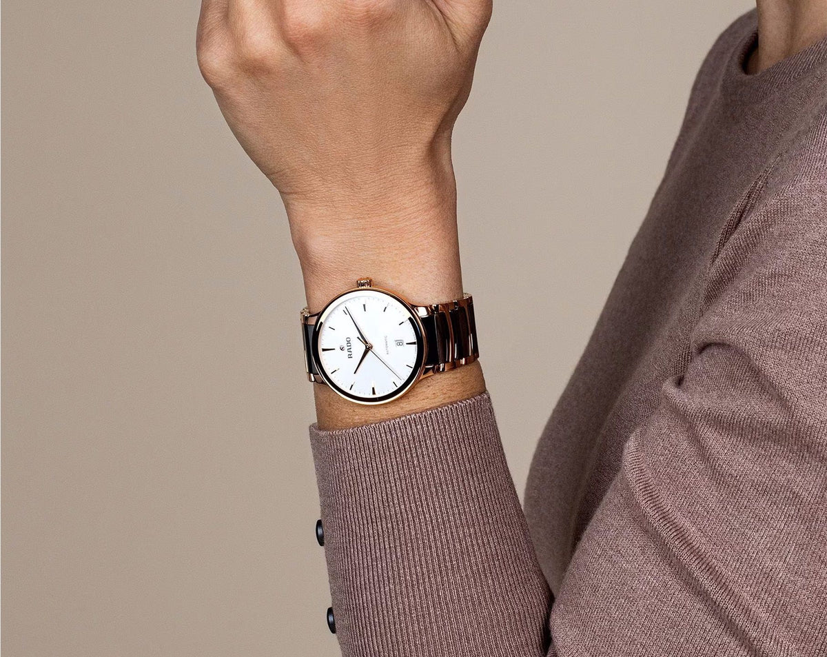 Rado Centrix Automatic Unisex Watches in Round case & White Dial R30017012