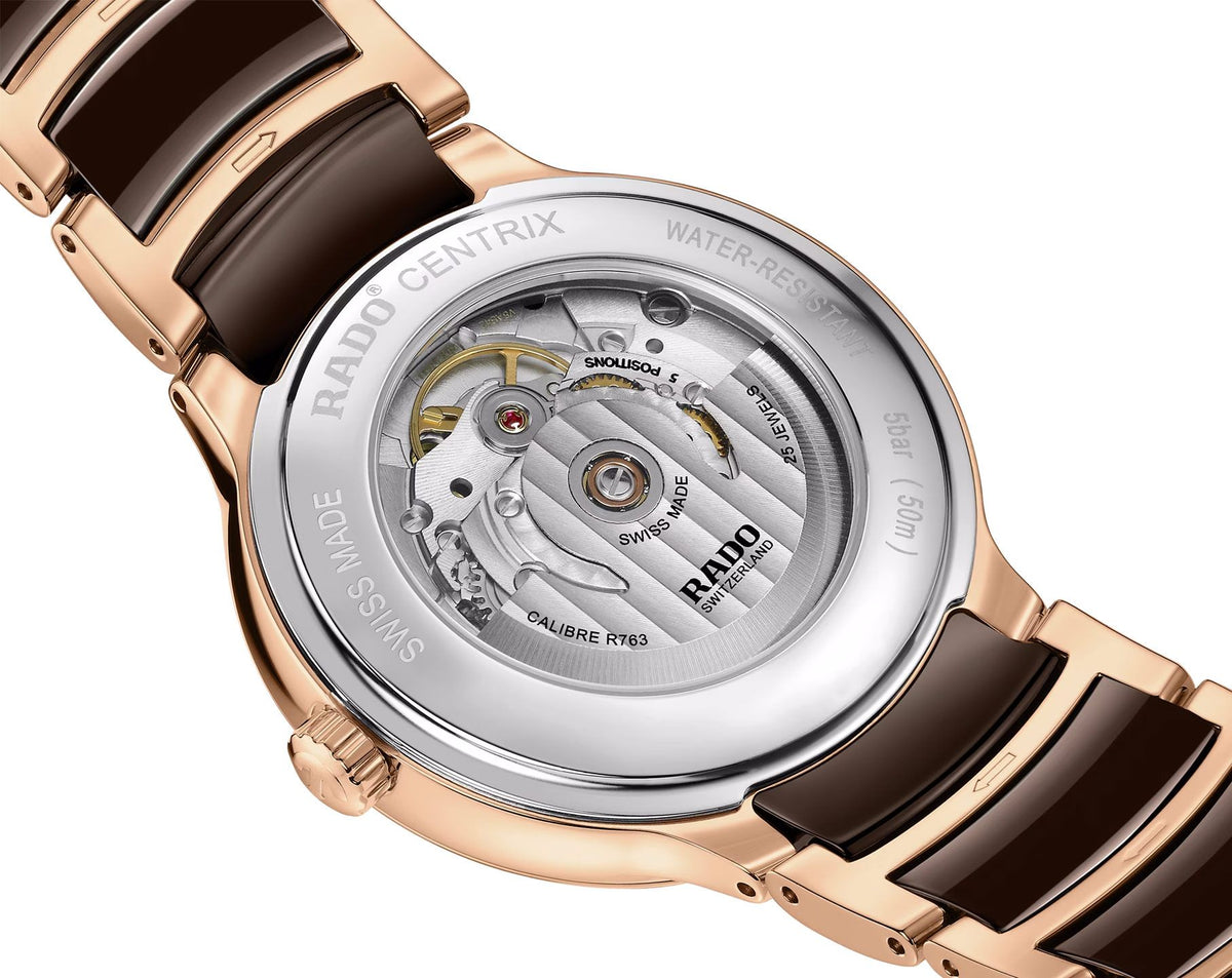Rado Centrix Automatic Unisex Watches in Round case & Brown Dial R30017712