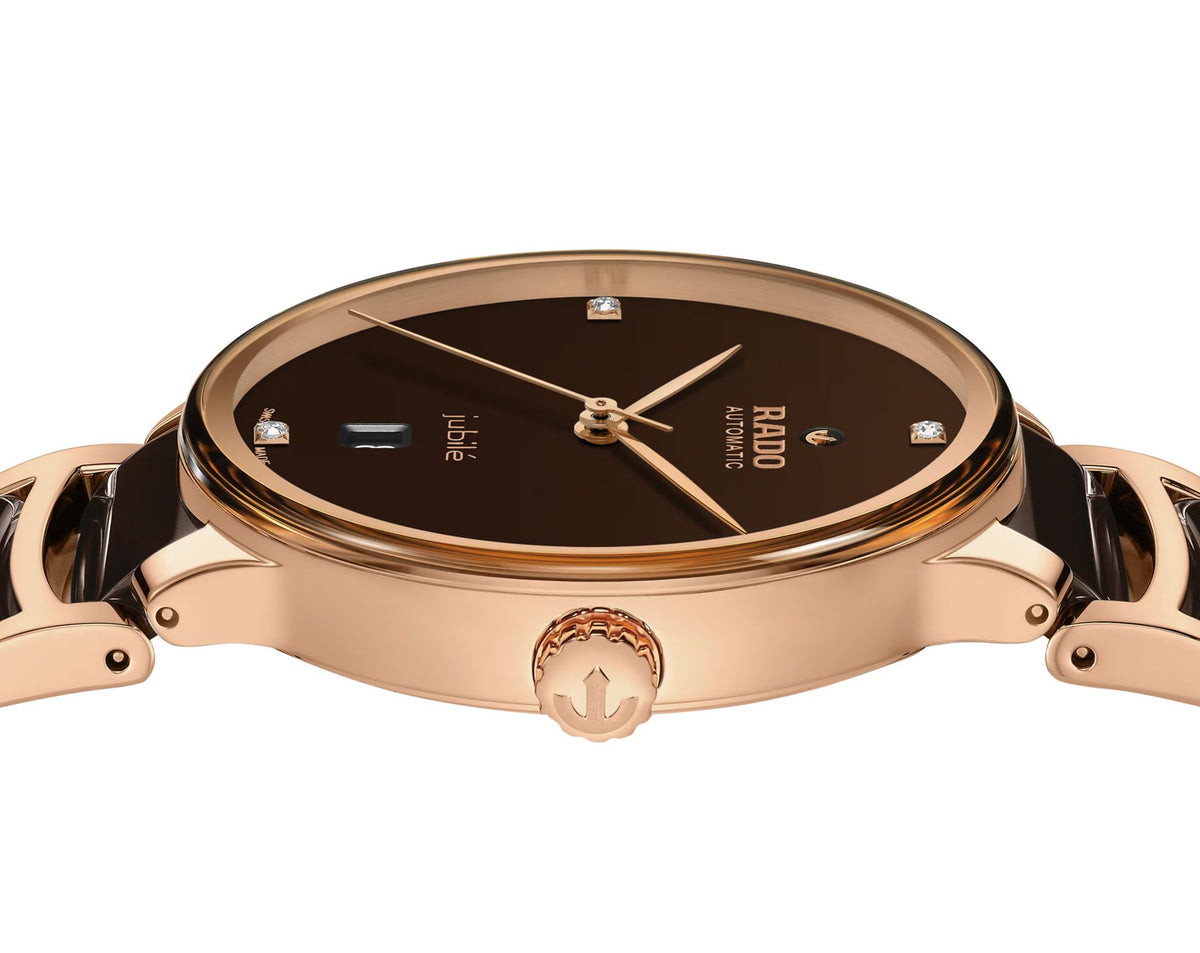 Rado Centrix Automatic Unisex Watches in Round case & Brown Dial R30017712