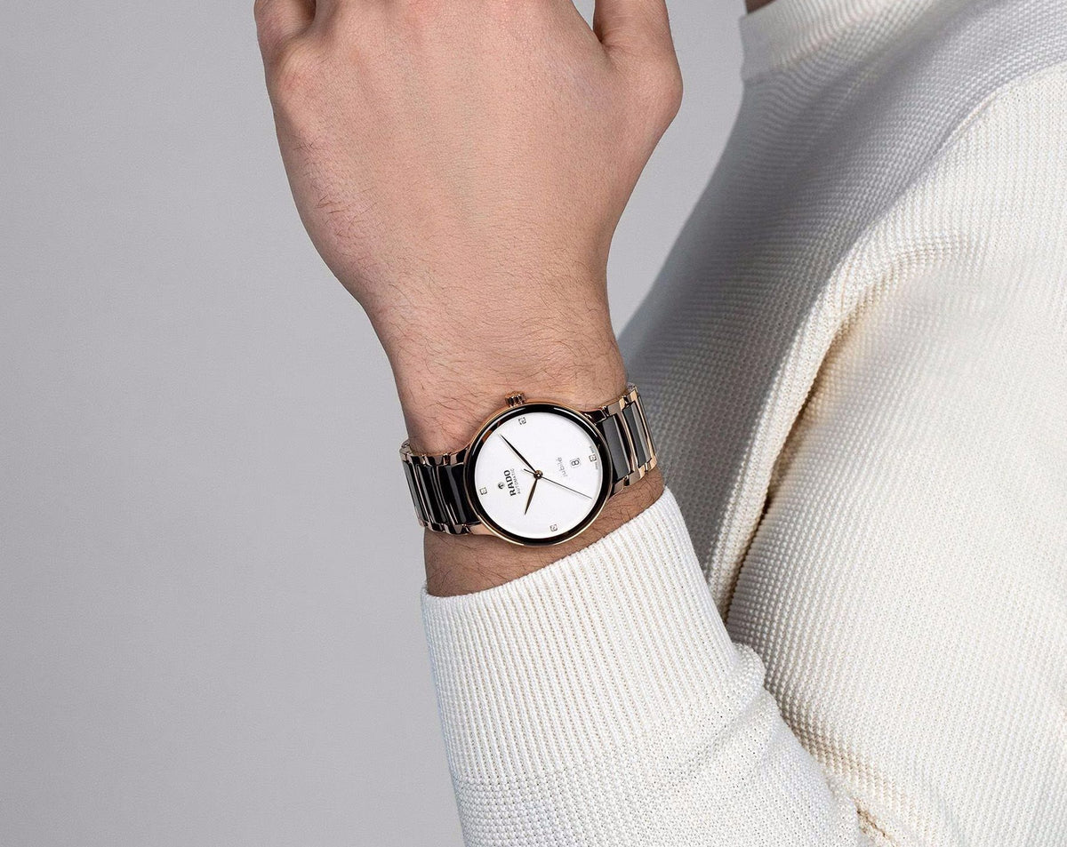 Rado Centrix Automatic Unisex Watches in Round case & White Dial R30017722