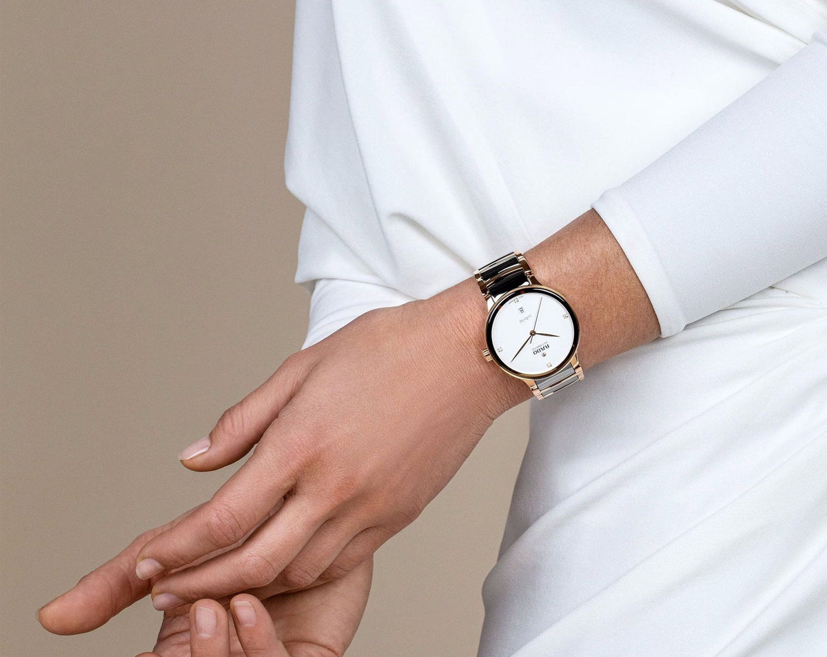 Rado Centrix Automatic Unisex Watches in Round case & White Dial R30017722