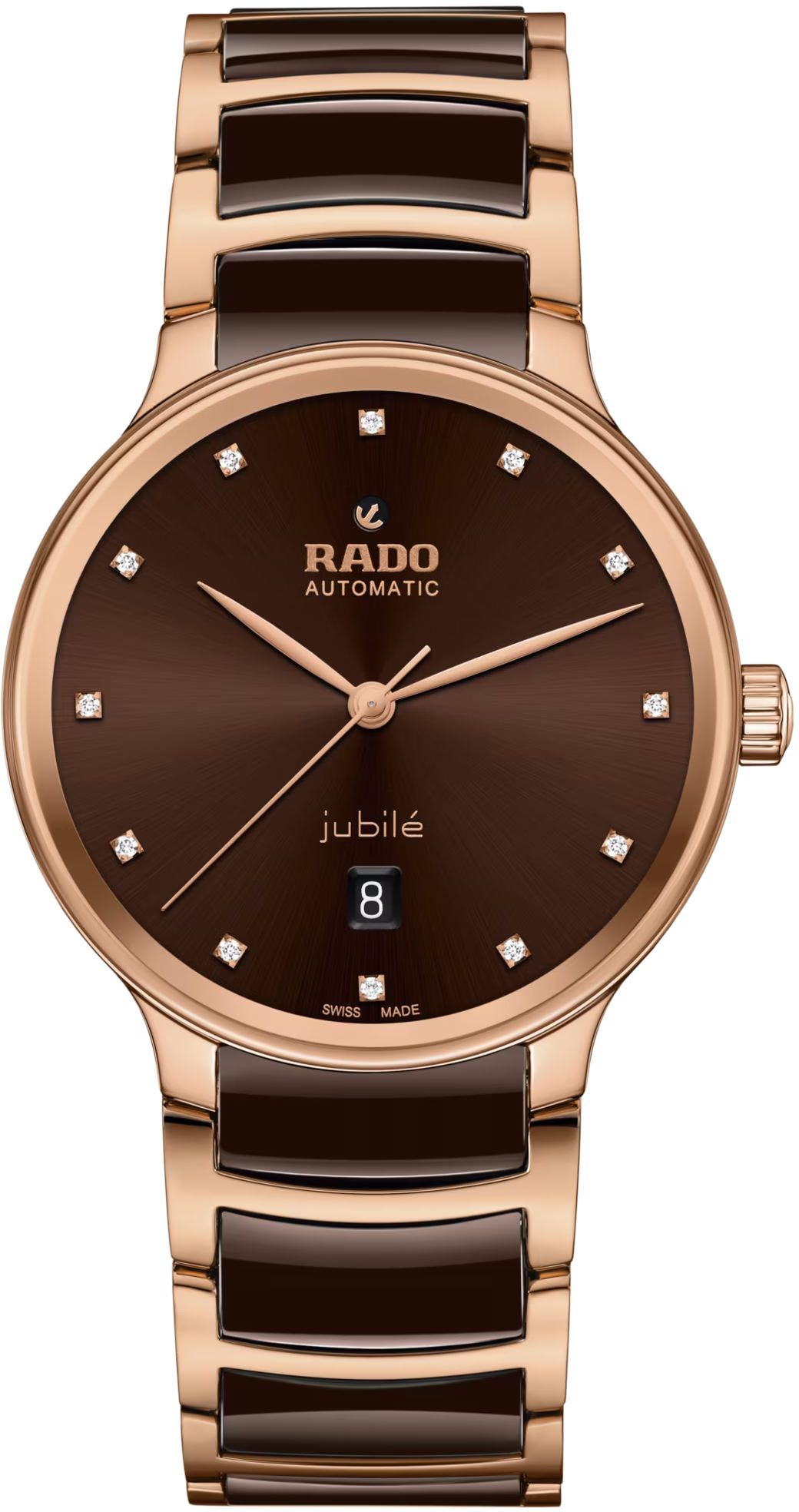 Rado Centrix Automatic Unisex Watches in Round case & Brown Dial R30017732