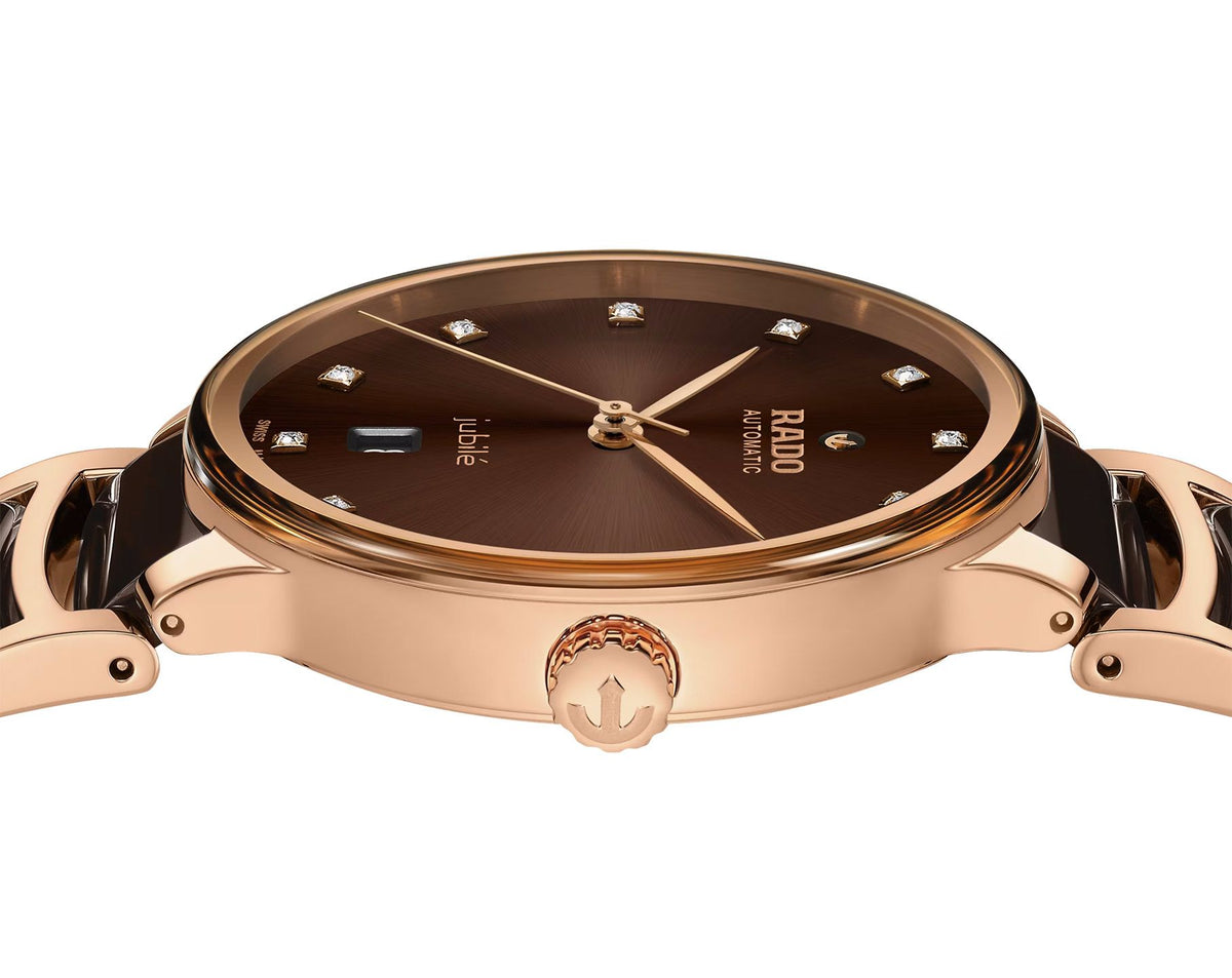 Rado Centrix Automatic Unisex Watches in Round case & Brown Dial R30017732