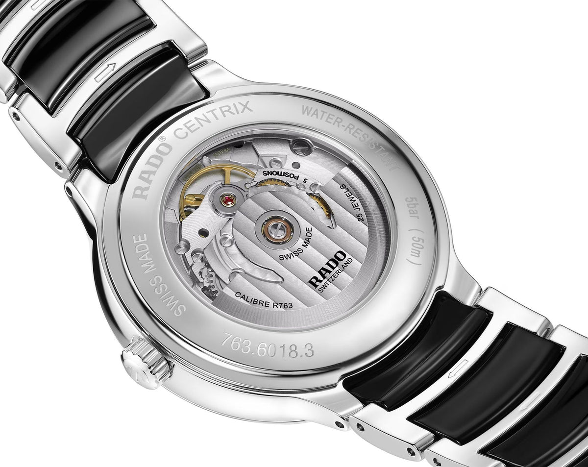 Rado Centrix Automatic Unisex Watches in Round case & Black Dial R30018712