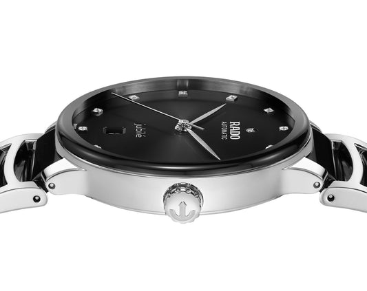 Rado Centrix Automatic Unisex Watches in Round case & Black Dial R30018742