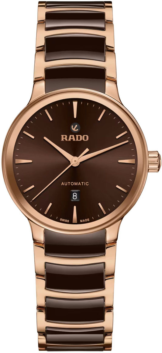 Rado Centrix Automatic Women Watches in Round case & Brown Dial R30019302