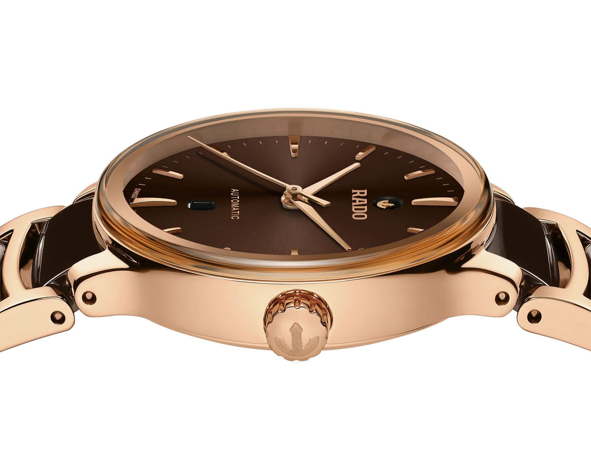 Rado Centrix Automatic Women Watches in Round case & Brown Dial R30019302