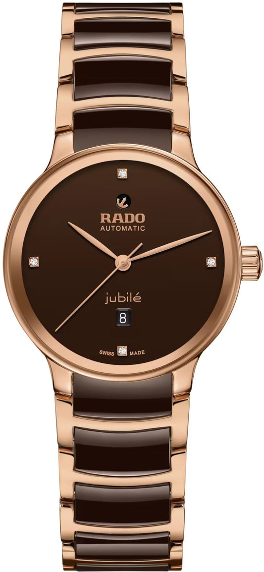 Rado Centrix Automatic Women Watches in Round case & Brown Dial R30019712