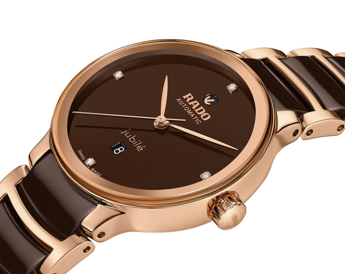 Rado Centrix Automatic Women Watches in Round case & Brown Dial R30019712