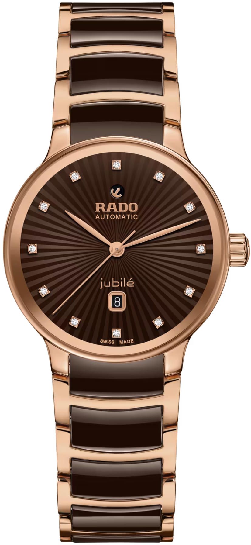 Rado Centrix Automatic Women Watches in Round case & Brown Dial R30019732