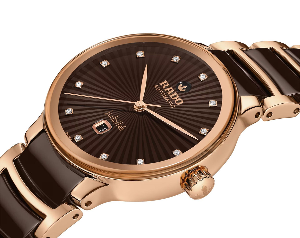Rado Centrix Automatic Women Watches in Round case & Brown Dial R30019732