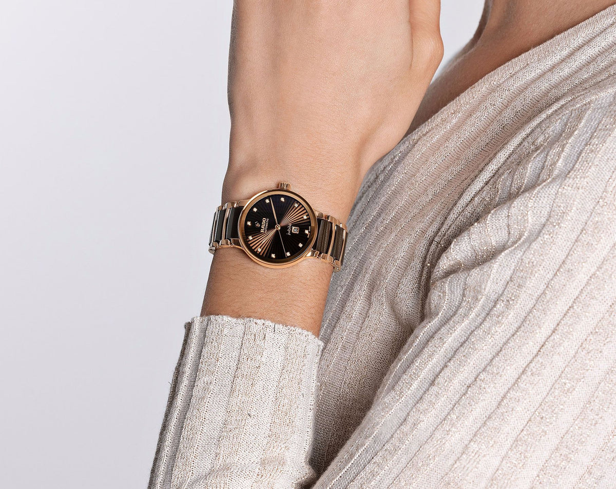 Rado Centrix Automatic Women Watches in Round case & Brown Dial R30019732
