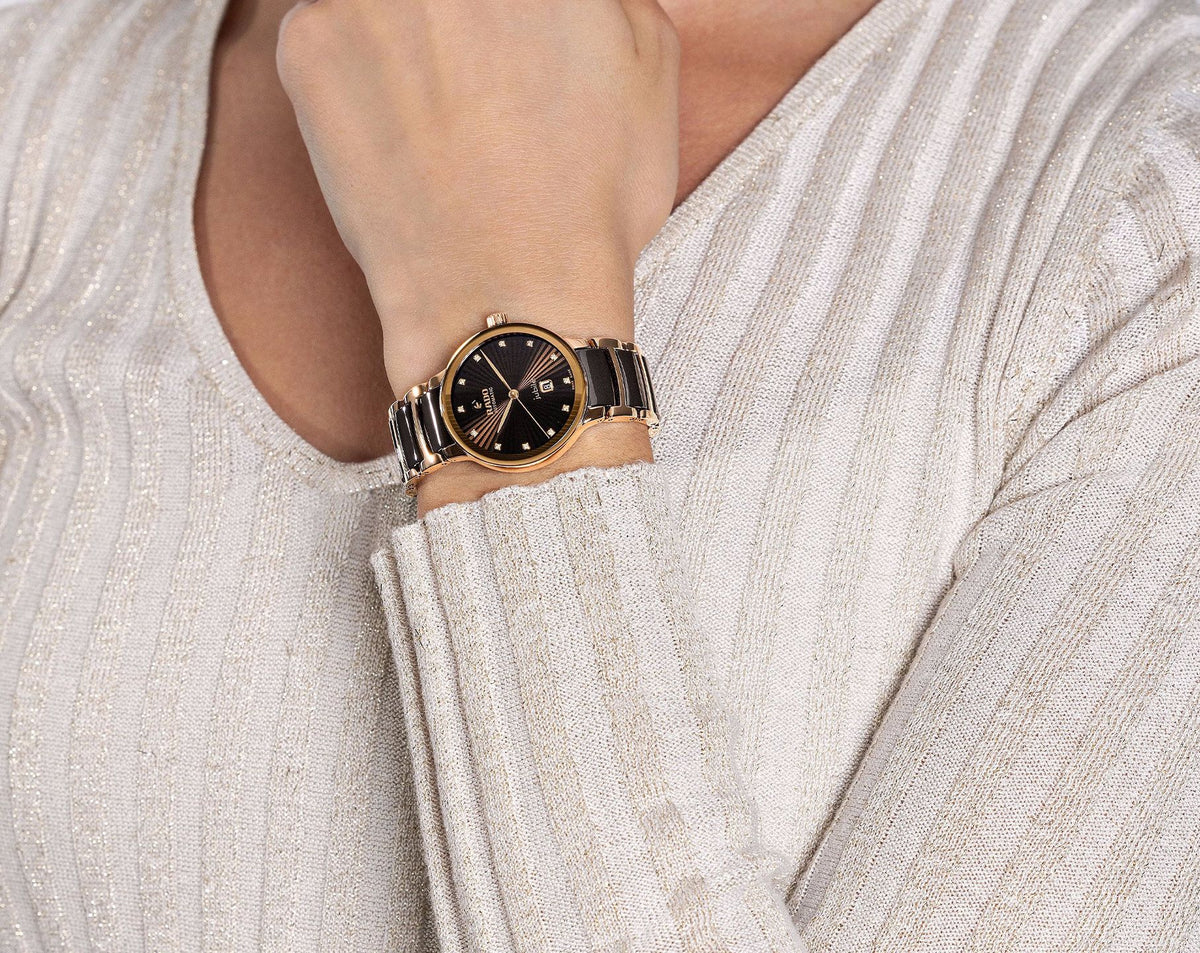 Rado Centrix Automatic Women Watches in Round case & Brown Dial R30019732