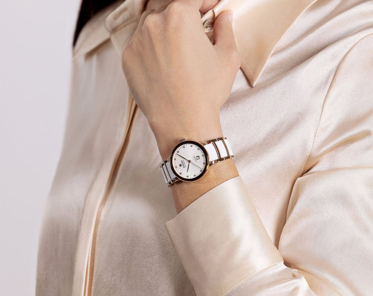 Rado Centrix Automatic Women Watches in Round case & Silver Dial R30019744