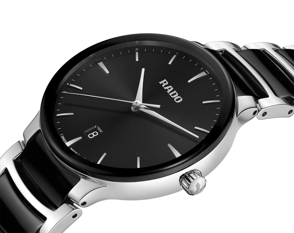 Rado Centrix Quartz Unisex Watches in Round case & Black Dial R30021152