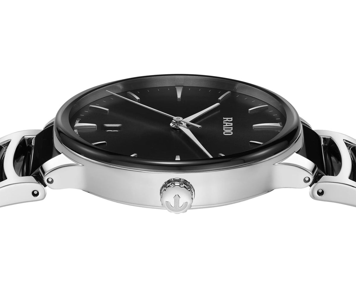 Rado Centrix Quartz Unisex Watches in Round case & Black Dial R30021152